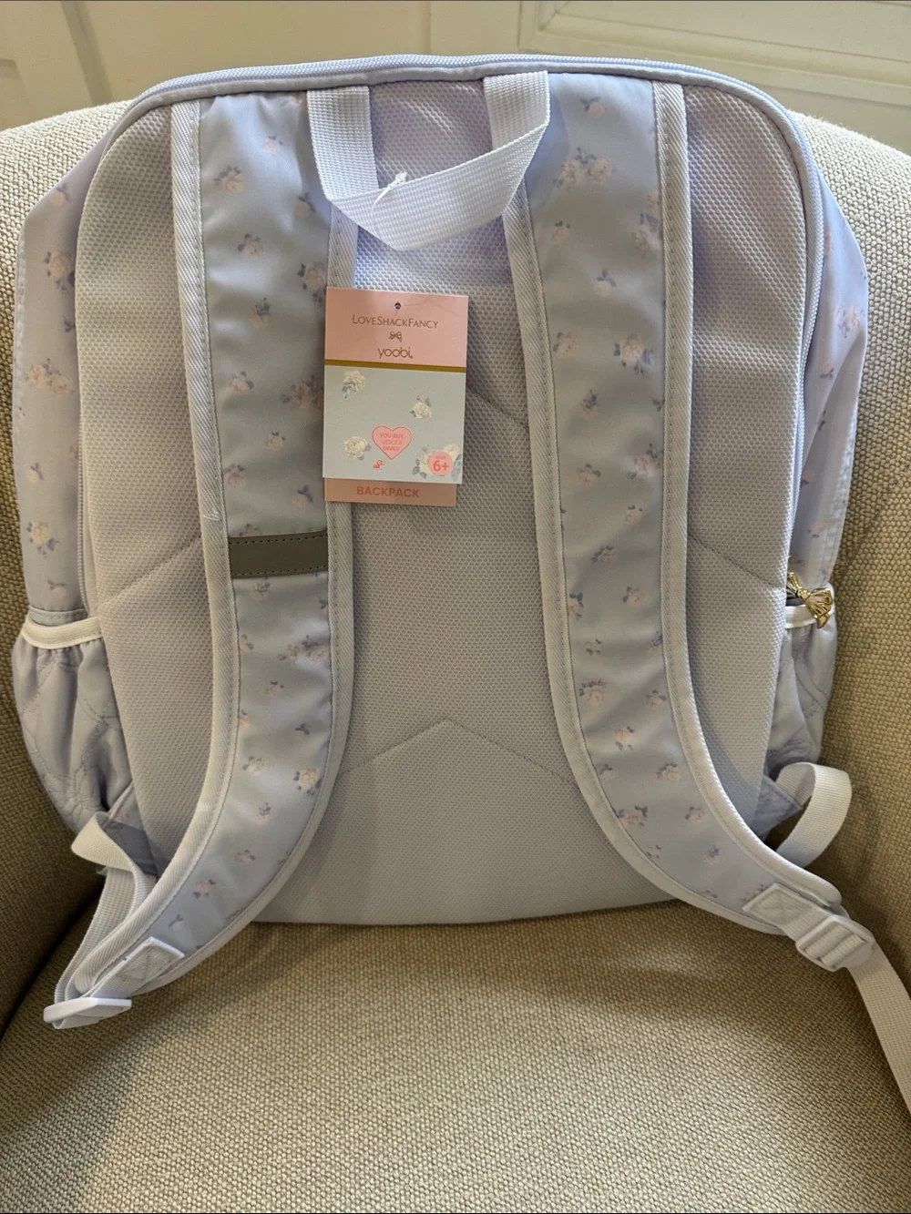 LOVE SHACK FANCY x yoobi x Target Quilted Bow Backpack - Lavender Floral